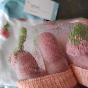 🆕 SHEER SOCKS WITH EMBROIDERED FLORAL PRINT